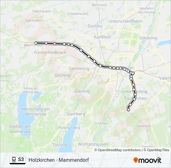 S3 Train Line Map