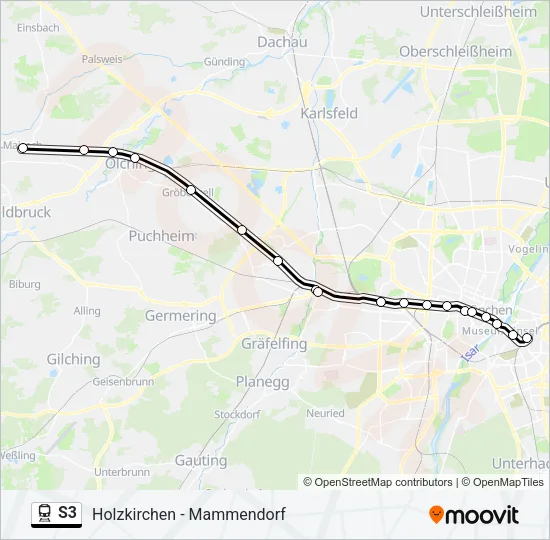 S3 Train Line Map