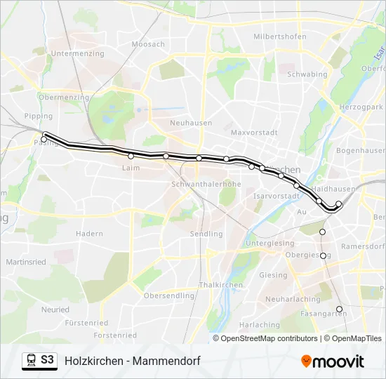 S3 Train Line Map