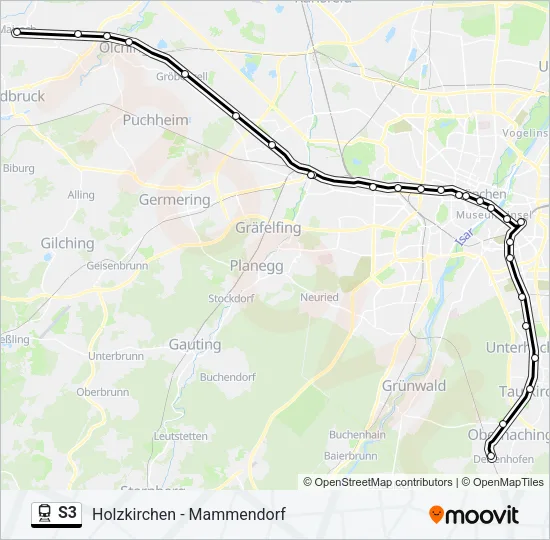S3 Train Line Map