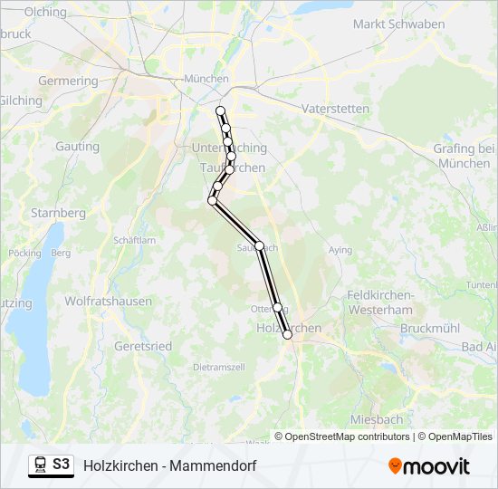 S3 train Line Map
