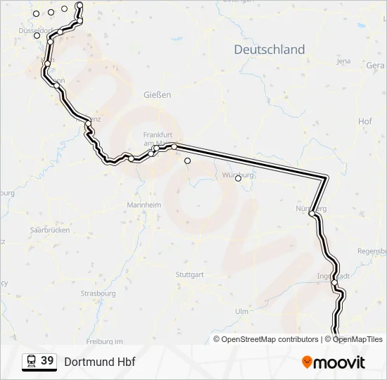 Поезд 39: карта маршрута