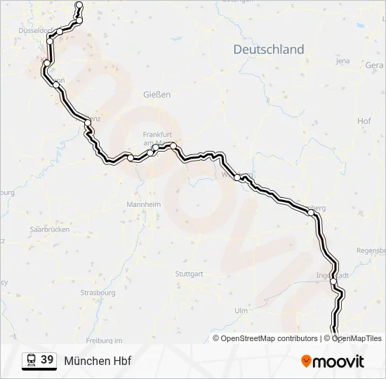 Поезд 39: карта маршрута