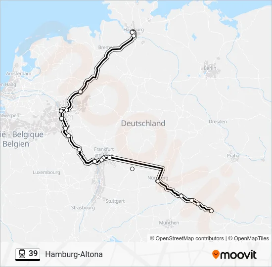 Поезд 39: карта маршрута