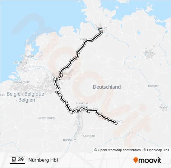 Поезд 39: карта маршрута