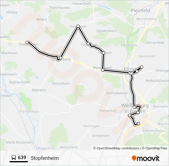 Автобус 639: карта маршрута