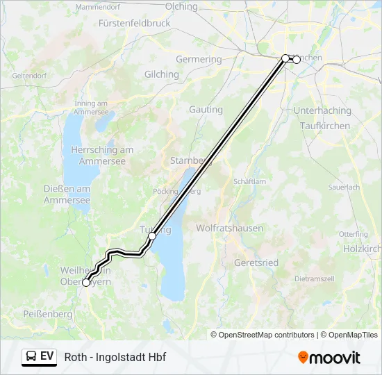 Автобус EV: карта маршрута