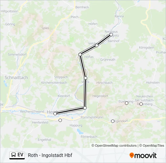 Автобус EV: карта маршрута