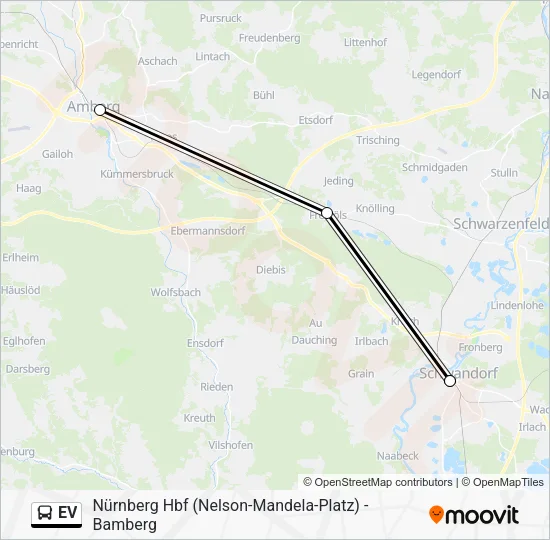 Автобус EV: карта маршрута