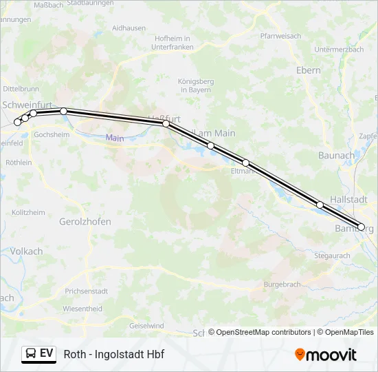 Автобус EV: карта маршрута