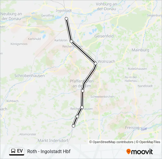 Автобус EV: карта маршрута