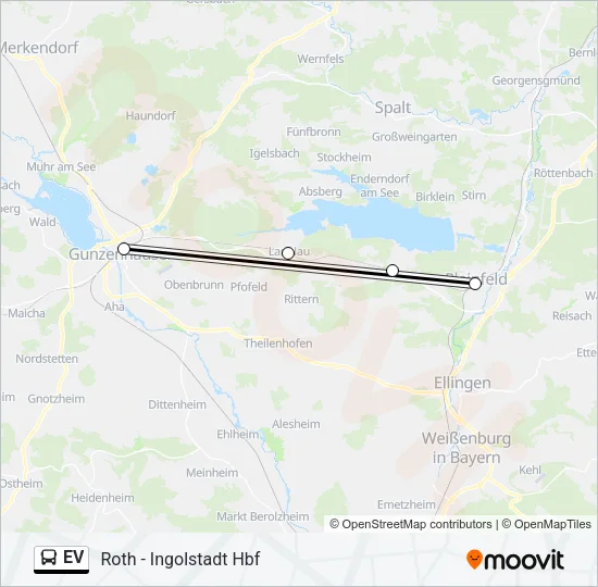 Автобус EV: карта маршрута