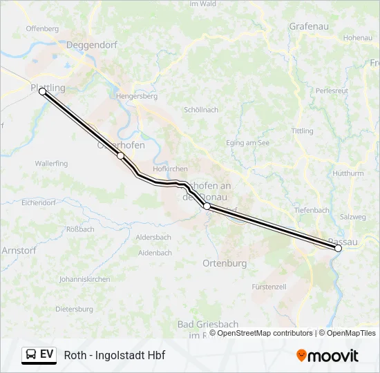 Автобус EV: карта маршрута