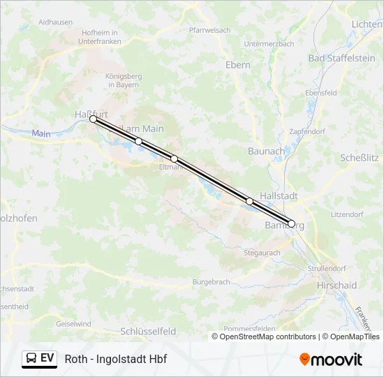 Автобус EV: карта маршрута