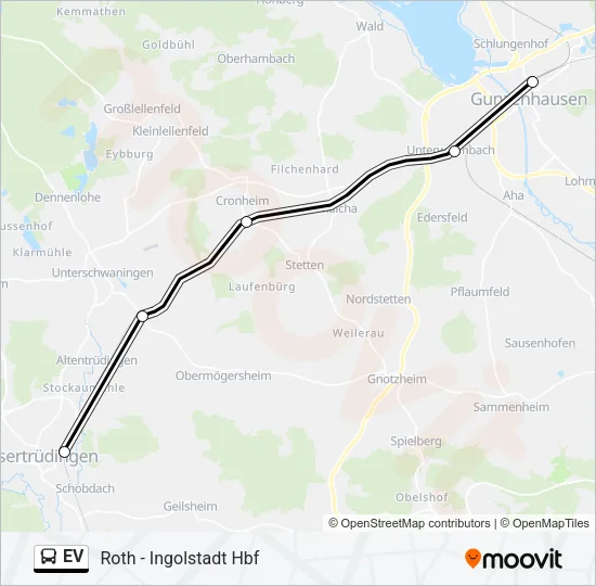 Автобус EV: карта маршрута