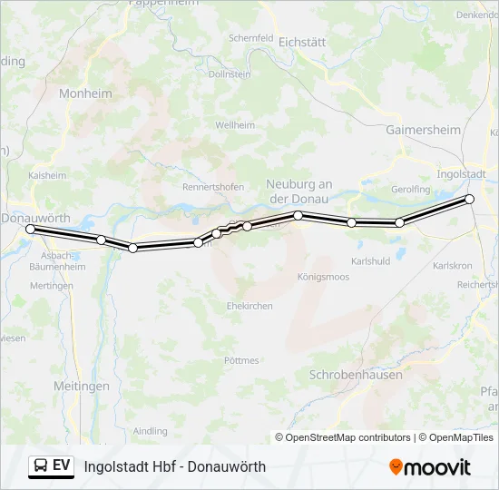 Автобус EV: карта маршрута