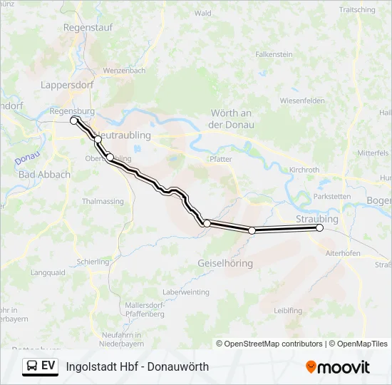 Автобус EV: карта маршрута