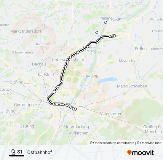 S1 Train Line Map