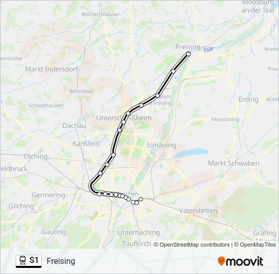 S1 Train Line Map