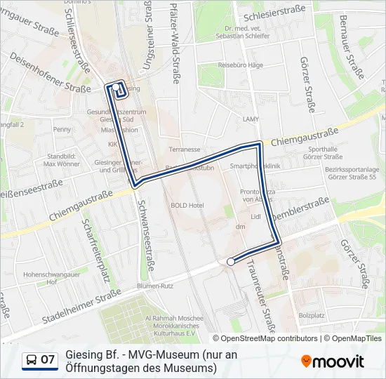 O7 Bus Line Map