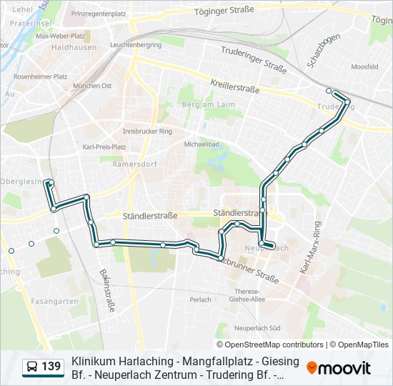 139 bus Line Map