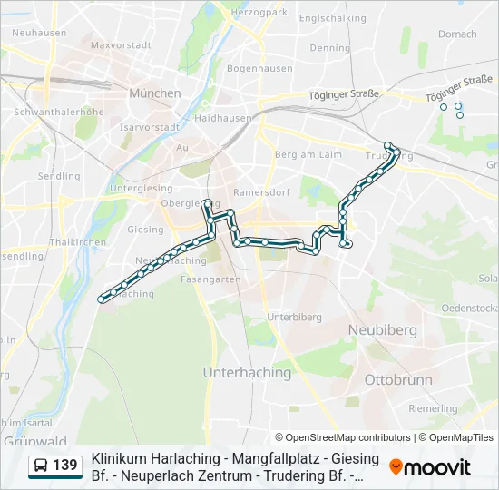 139 Bus Line Map
