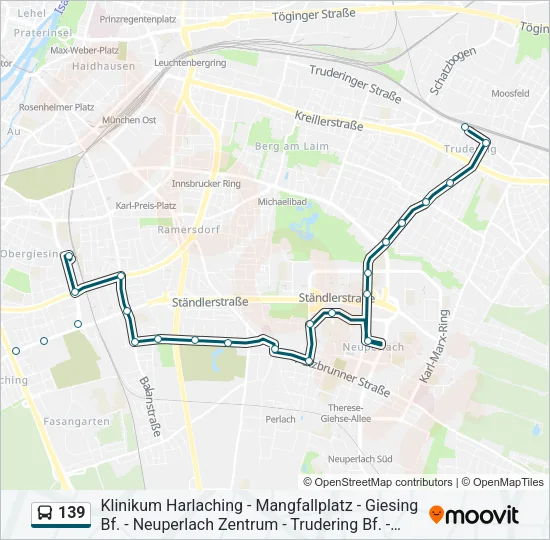 139 Bus Line Map