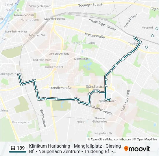 Автобус 139: карта маршрута