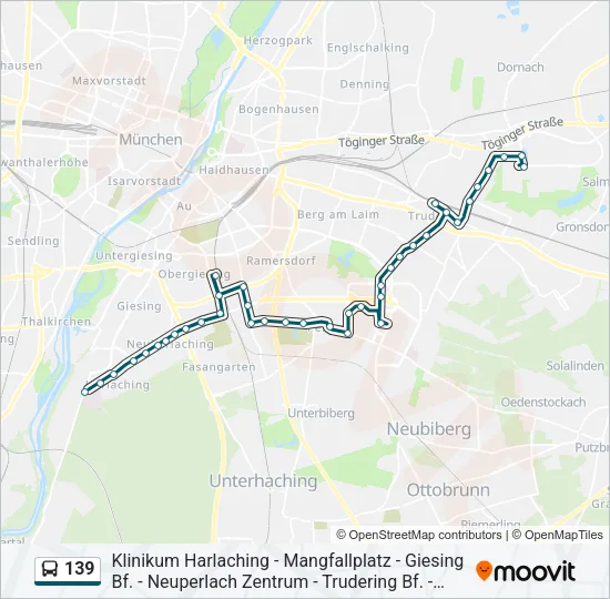 139 Bus Line Map