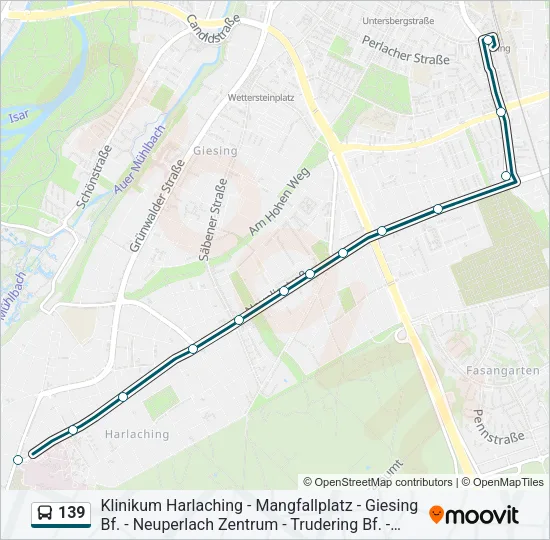 139 Bus Line Map