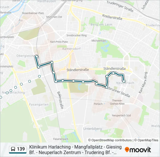 139 Bus Line Map