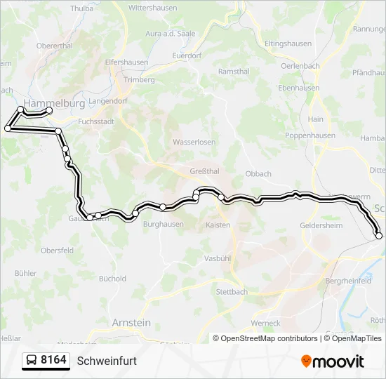 Автобус 8164: карта маршрута