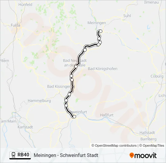 RB40 Train Line Map