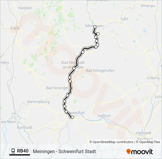 RB40 Train Line Map