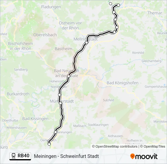 RB40 Train Line Map