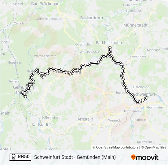 RB50 Train Line Map