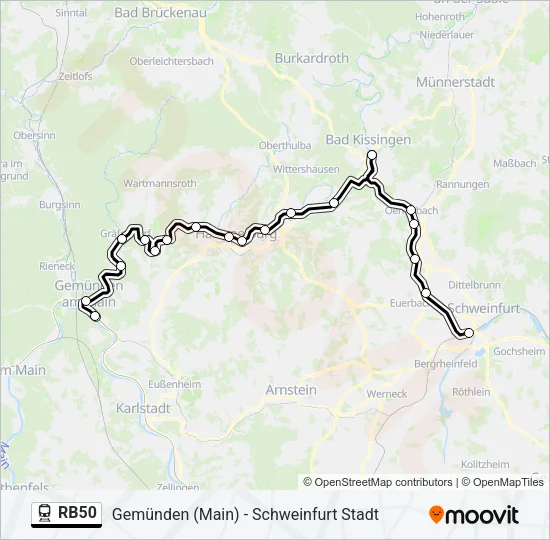RB50 Train Line Map