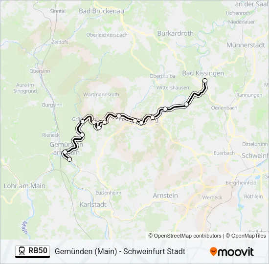 RB50 Train Line Map