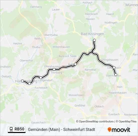 RB50 Train Line Map