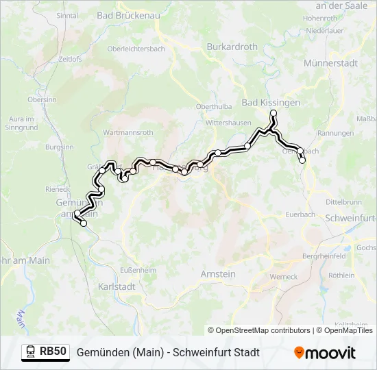 RB50 Train Line Map