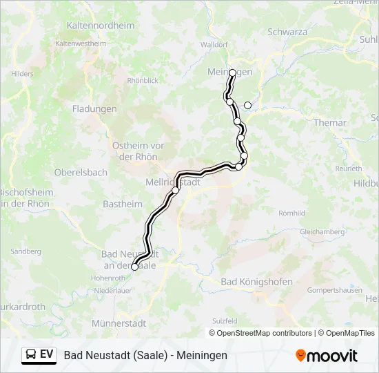 Автобус EV: карта маршрута