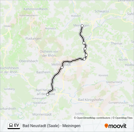Автобус EV: карта маршрута