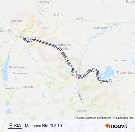 RE5 Train Line Map