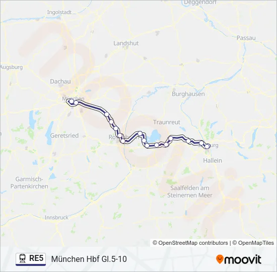 RE5 Train Line Map