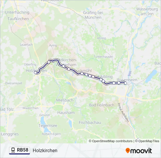 RB58 Train Line Map