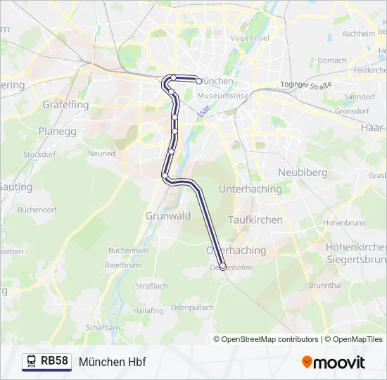 RB58 Train Line Map