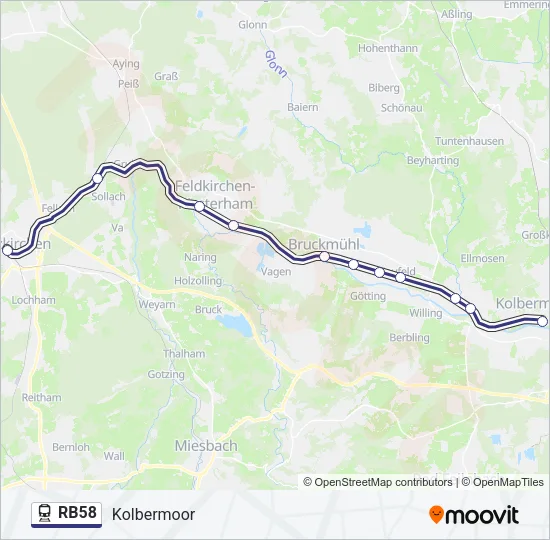 RB58 Train Line Map