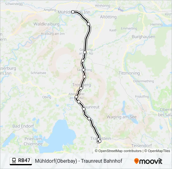  RB47: карта маршрута