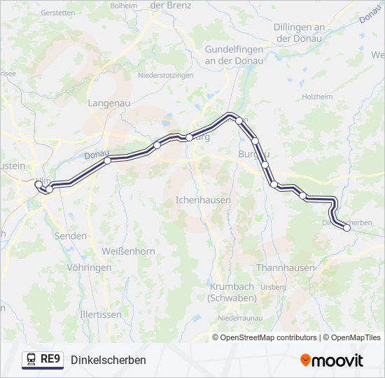 re9 Route: Fahrpläne, Haltestellen & Karten - Dinkelscherben (Aktualisiert)