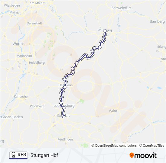 re8 Route: Schedules, Stops & Maps - Stuttgart Hbf (Updated)